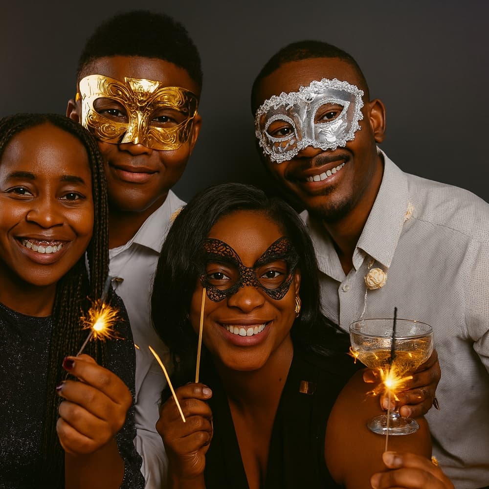 Soirée masquée étincelante — gala de prestige